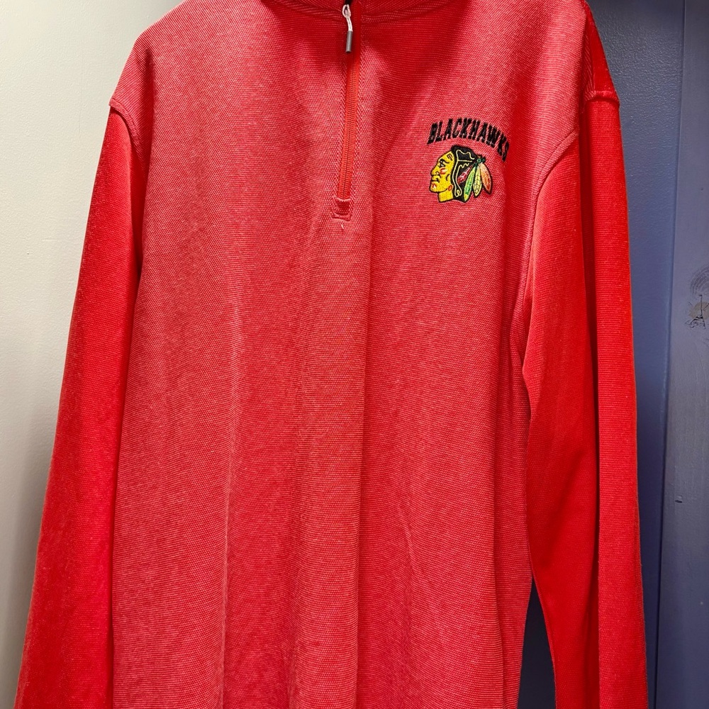 NHL Red Blackhawks Quarter-Zip Sweatshirt